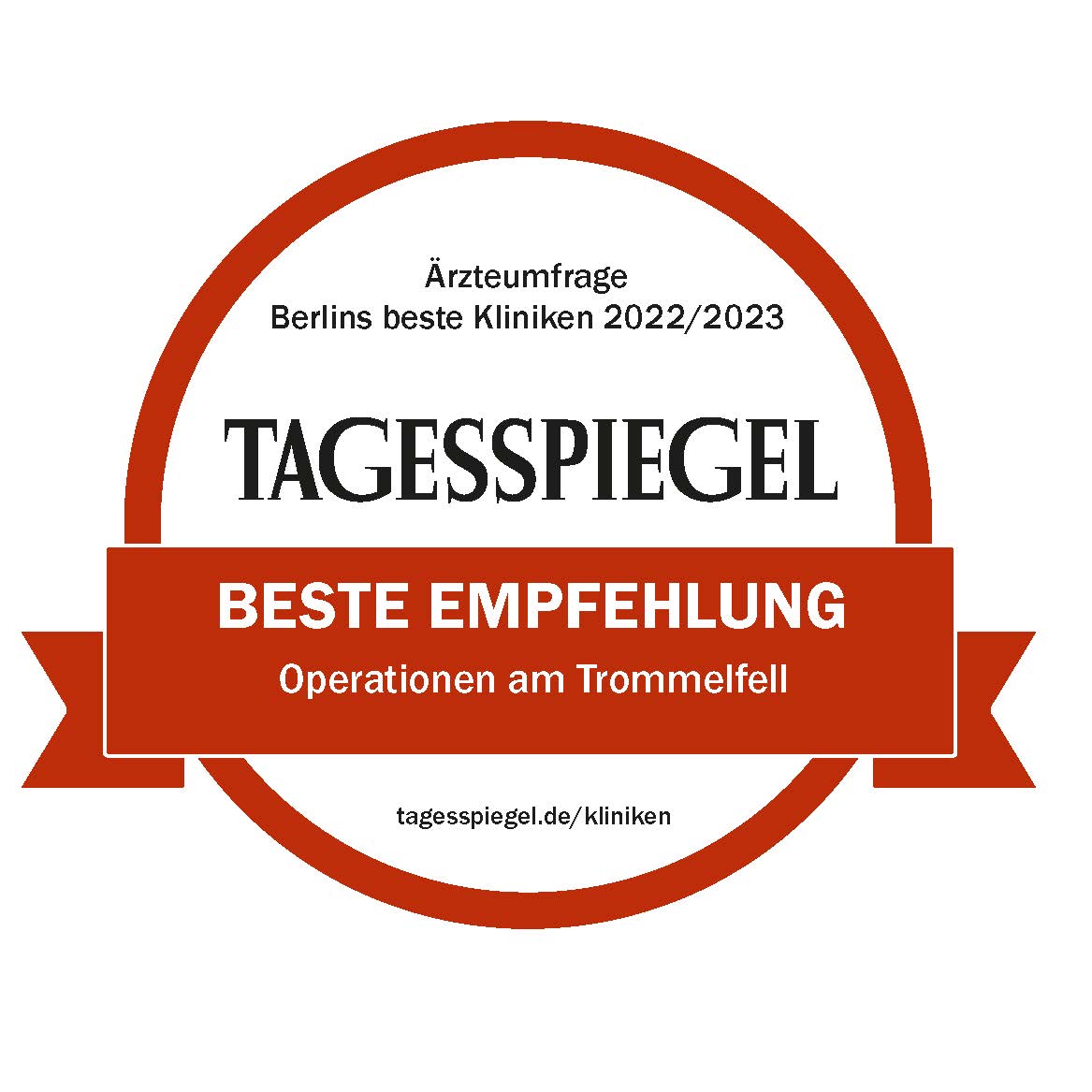 Tagesspiegel: Berlins beste Kliniken: Operationen am Trommelfell