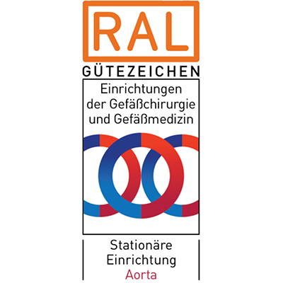 Zertifikat RAL Gütezeichen Einrichtungen der Gefäßchirurgie und Gefäßmedizin – Stationäre Einrichtung Aorta Alexianer St. Gertrauden-Krankenhaus
