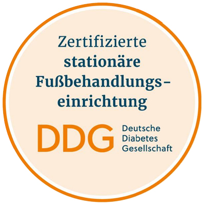 Zertifikat Zertifizierte stationäre Fußbehandlungseinrichtung DDG Deutsche Diabetes Gesellschaft Alexianer St. Gertrauden-Krankenhaus
